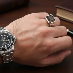 Marcel Drucker Topaz White Gold Rhodium Solid Sterling Silver Diamonds NWT